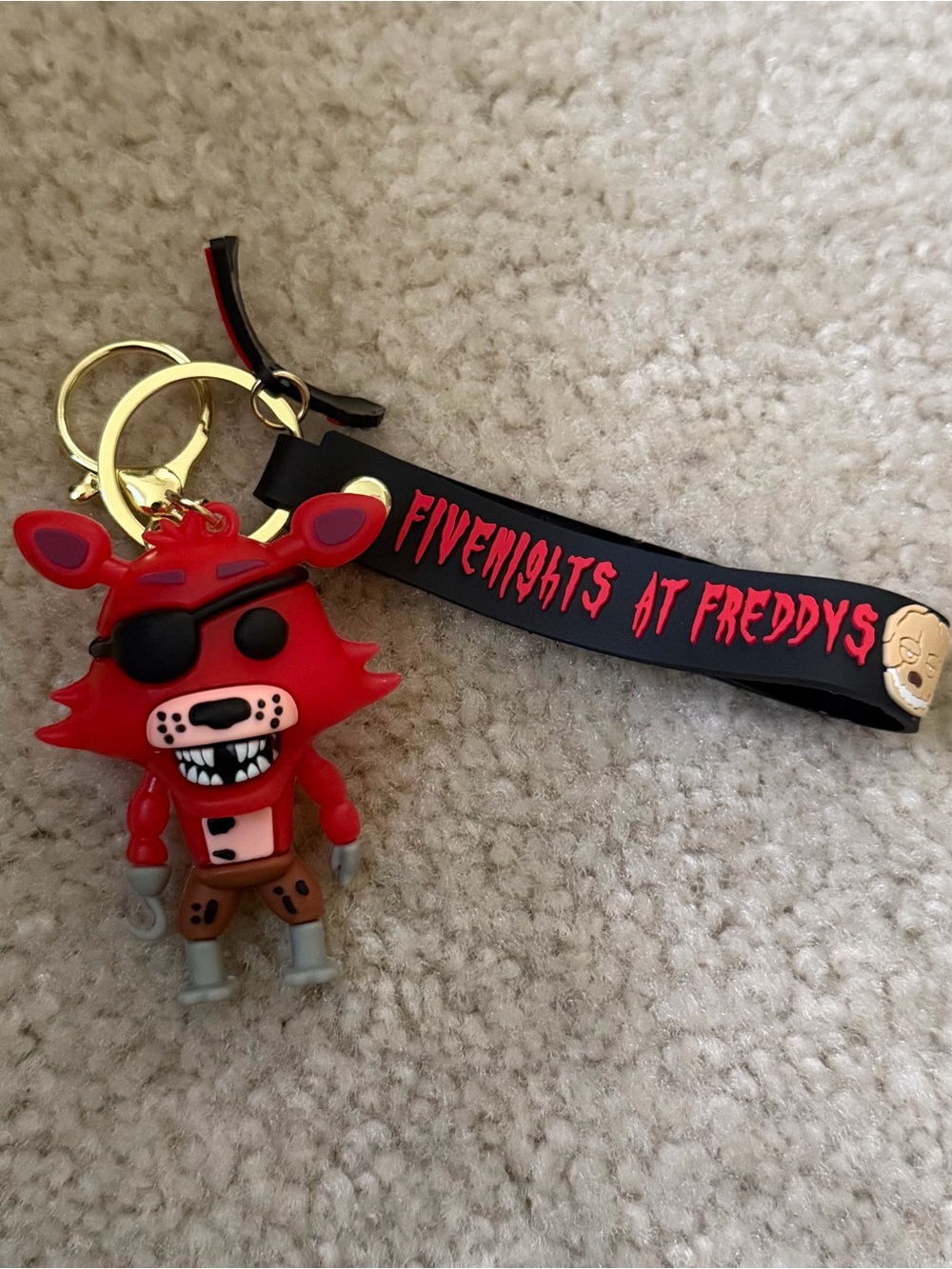 Red Fox Keychain Figure with Logo Strap